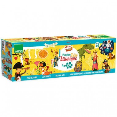Grande frise historique puzzle 4 x 100 pcs - des 6 ans - Vilac
