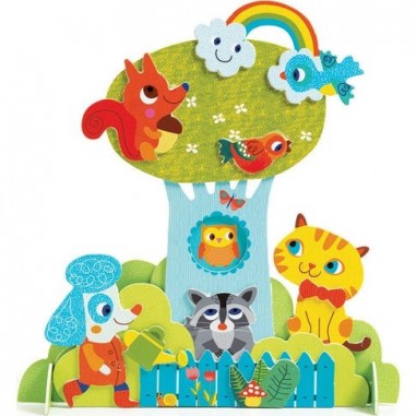 Collage pour les petits Djeco - Les copains au jardin