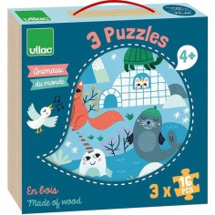 Puzzles Animaux du monde - Puzzle en bois - Vilac 2