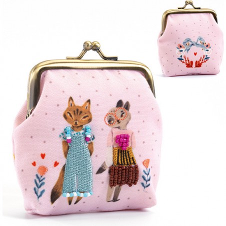 Porte Monnaie Chats Rose Lovely Paper - Djeco