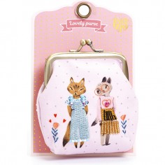 Porte Monnaie Chats Rose Lovely Paper - Djeco 2