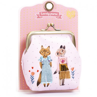 Porte Monnaie Chats Rose Lovely Paper - Djeco