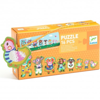 Puzzle Grands & petits à la ferme - Jeu éducatif - Djeco