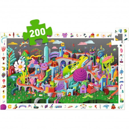 Puzzle d'observation Crazy Town 200 pièces - Djeco