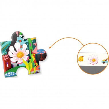 Puzzle d'observation Crazy Town 200 pièces - Djeco