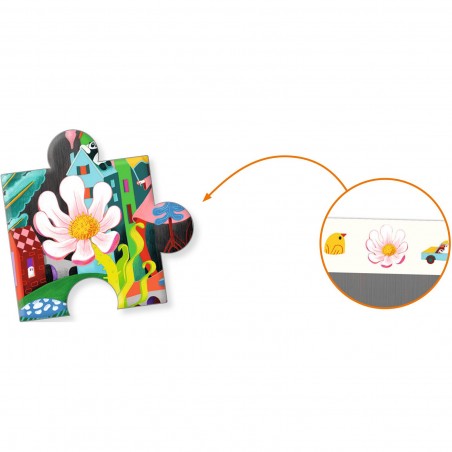 Puzzle d'observation Crazy Town 200 pièces - Djeco
