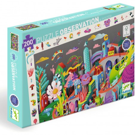 Puzzle d'observation Crazy Town 200 pièces - Djeco
