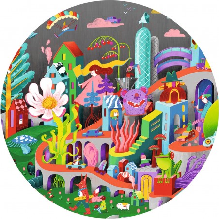 Puzzle d'observation Crazy Town 200 pièces - Djeco