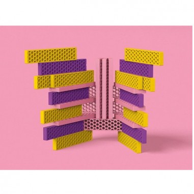 Mini box rose jaune violet 40 briques - Bioblo