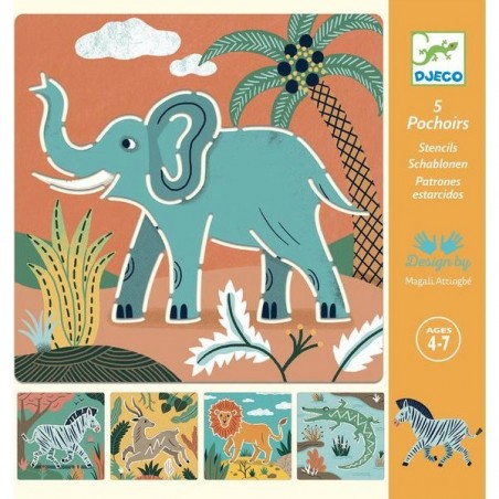 Pochoirs Djeco - Animaux Sauvages