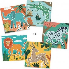 Pochoirs Djeco - Animaux Sauvages 2