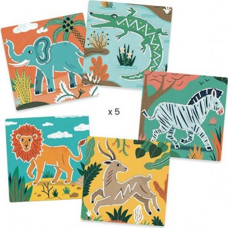 Pochoirs Djeco - Animaux Sauvages