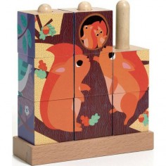 Puzzle de cubes en bois "Puzz Up Forest" - Djeco