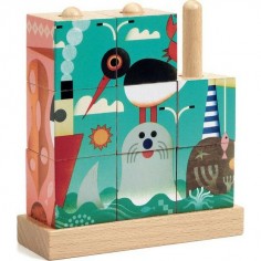 Puzzle de cubes en bois "Puzz Up Sea" - Djeco