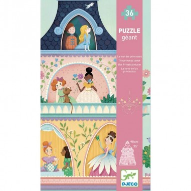 Puzzle géant Djeco 36 pièces - La tour des princesses