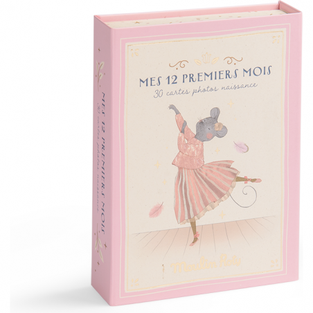 Cartes Mes 12 premiers mois - 30 cartes - La petite école de danse - Moulin Roty