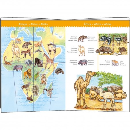 Puzzle Djeco 100 pièces - Animaux du Monde