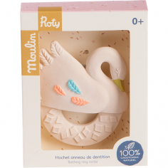 Hochet anneau de dentition caoutchouc Cygne - La petite école de danse - Moulin Roty 2
