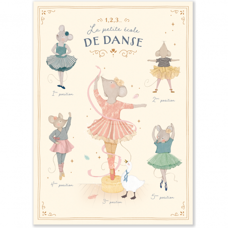 Affiche 50x70cm - La petite école de danse - Moulin Roty