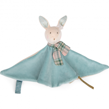 Doudou attache-tétine lapin bleu - La petite école de danse - Moulin Roty
