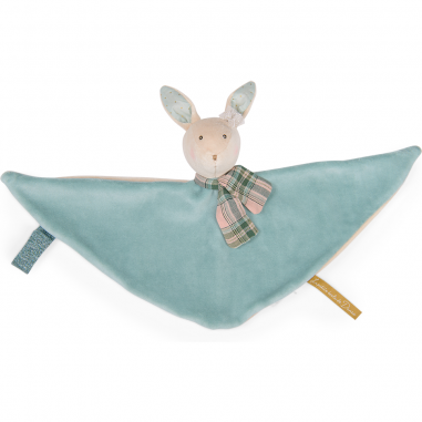 Doudou attache-tétine lapin bleu - La petite école de danse - Moulin Roty