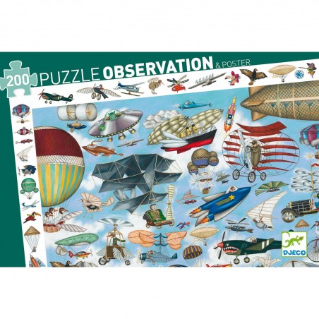 Puzzle Djeco Avions 200 pièces - Aéro-club