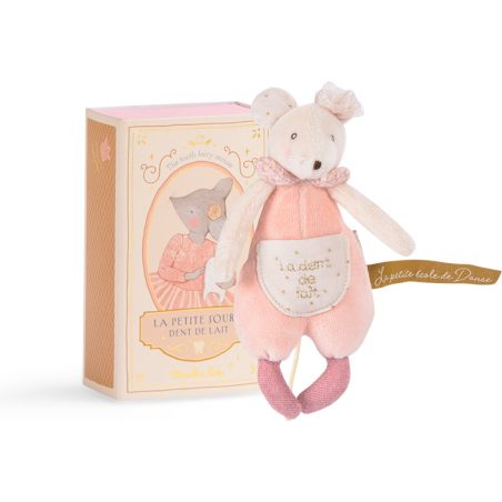Peluche souris et sa boîte à dent de lait - Moulin Roty