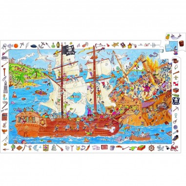 Puzzle Djeco 100 pièces - Les pirates