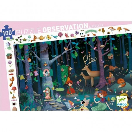 Puzzle Djeco 100 pièces - La forêt enchantée