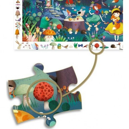 Puzzle Djeco 100 pièces - La forêt enchantée