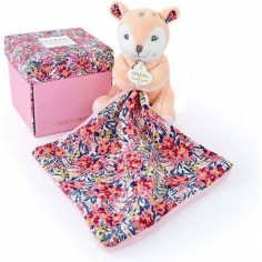 Doudou Faon beige avec mouchoir Boh'Aime - Doudou Et Compagnie