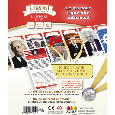 Chroni : L'Histoire en 3ème - Collège - Jeux de société - On The Go Editions
