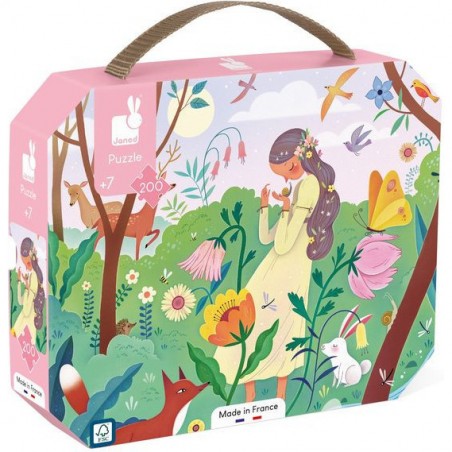 Puzzle nature et animaux 200 pièces, avec modèle, enfant 7 ans - Janod