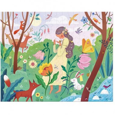 Puzzle nature et animaux 200 pièces, avec modèle, enfant 7 ans - Janod