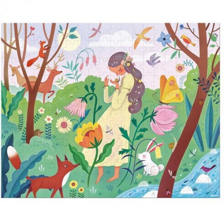 Puzzle nature et animaux 200 pièces, avec modèle, enfant 7 ans - Janod