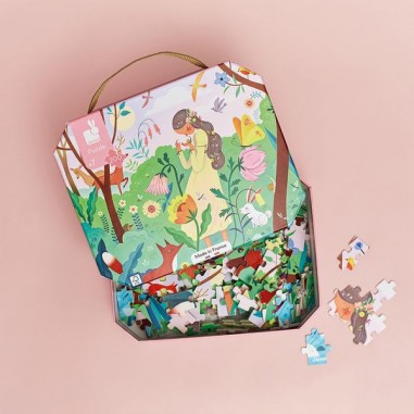 Puzzle nature et animaux 200 pièces, avec modèle, enfant 7 ans - Janod