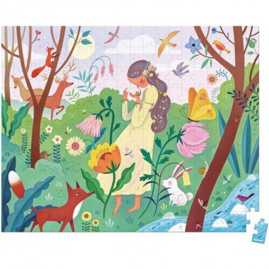 Puzzle nature et animaux 200 pièces, avec modèle, enfant 7 ans - Janod