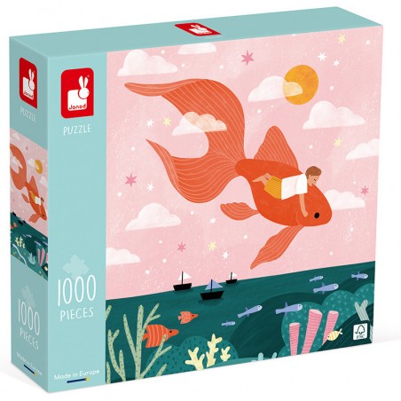 Puzzle 1000 pièces pour adulte et enfant 8 ans, thème marin - Janod