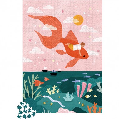 Puzzle 1000 pièces pour adulte et enfant 8 ans, thème marin - Janod