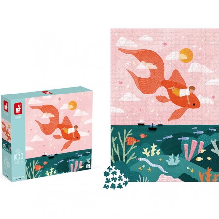 Puzzle 1000 pièces pour adulte et enfant 8 ans, thème marin - Janod