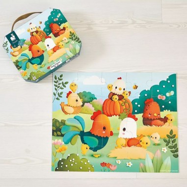 Puzzle animaux de la ferme, 20 pièces, pour enfant 2 ans - Janod