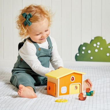 Jeu ferme et animaux en bois pour bébé 18 mois, poulailler - Janod