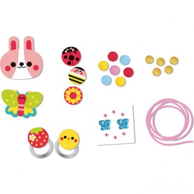 4 bijoux en bois à créer Jardin fleuri - Janod