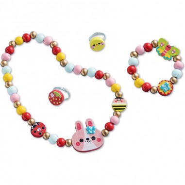 4 bijoux en bois à créer Jardin fleuri - Janod