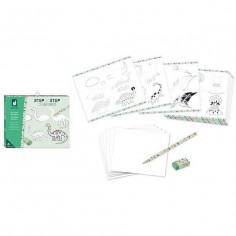 Step by step Drawing Dinos - Loisirs créatifs - Janod 2