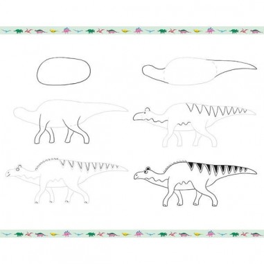 Step by step Drawing Dinos - Loisirs créatifs - Janod
