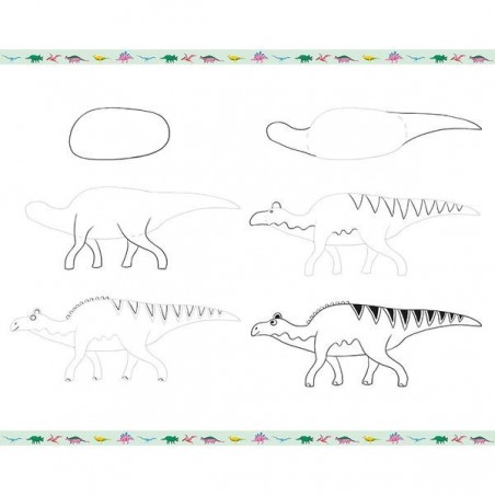 Step by step Drawing Dinos - Loisirs créatifs - Janod