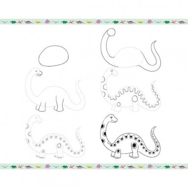 Step by step Drawing Dinos - Loisirs créatifs - Janod