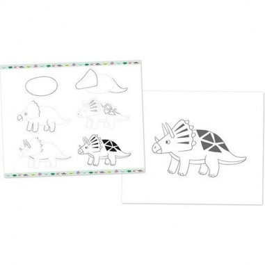 Step by step Drawing Dinos - Loisirs créatifs - Janod