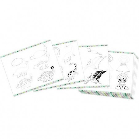 Step by step Drawing Dinos - Loisirs créatifs - Janod